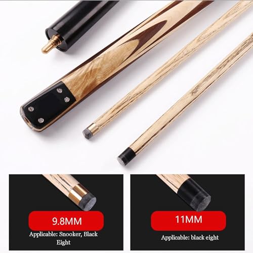 Taco de billar 3/4 con extensión de 6 in y accesorios de madera para juego miniatura 2