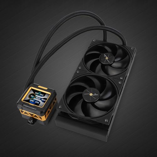 Image of Thermalright FW240 Black CPU AIO Cooler,PC 240 Specification Water Cooler System,IPS LCD Screen with 320*240 Resolution,for AM5&Intel LGA1700 /1851,High Performance Pump,Comes with 2.4-inch LCD Display