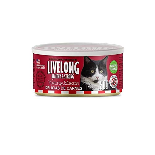 Ração Úmida Livelong Healthy & Strong Sabor Delícias de Carne para Gatos - 150g