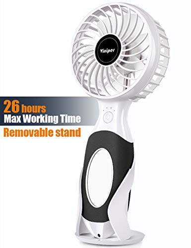 Battery Handheld Fan, viniper Portable Battery Operated Fan : 3600mAh Rechargeable & Adjustable