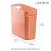 mDesign Plastic Small Trash Can, 1.5 Gallon/5.7-Liter Wastebasket, Narrow Garbage Bin with Handles for Bathroom, Laundry, Home Office - Holds Waste, Recycling, 10