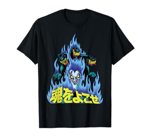 T-shirt Disney Villains Hades Cerberus Kanji vêtement coton geek style japonais