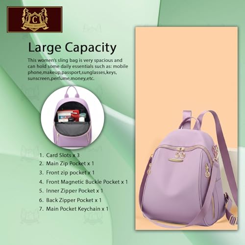 Image of Backpack Bags for Women /Girls Stylish Shoulder Sling Handbag Purse Office Travel College Daily-Use Convertible 13 Inch Laptop Backpacks Corporate - Pack of 1