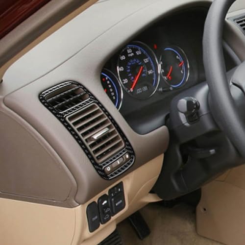 Real Premium Carbon Fiber Compatible with Honda Civic 2003 2004 2005 Accessories Car Left and Right Vents Cover Sticker Decal Interior Trim