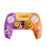 FRTEC - ドラゴンボールカスタムキット公式ライセンス、ハードケース+グリップ+タッチパッドステッカー DualSense、PS5用