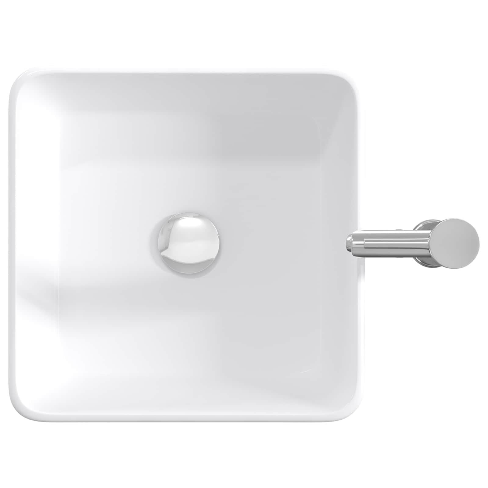 Umywalka łazienkowa chromowana 36,5 x 36,5 x 13 cm metal