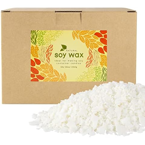 Grcdoyvl 5 Pound Bag DIY Soy Wax Candle,Natural Soy Wax Making Supplies- Soy Wax Flakes Cover