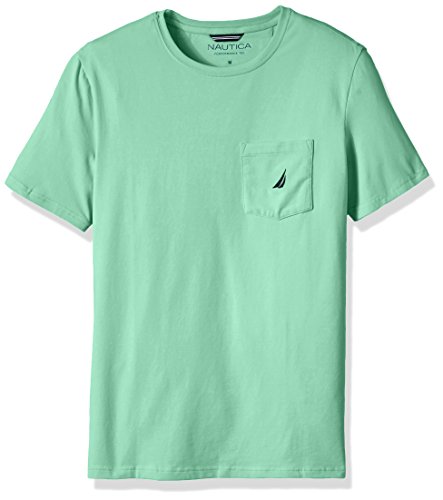 Nautica Men's Solid Crew Neck Short Sleeve Pocket T-Shirt, Mint Spring, 5XLT Tall2