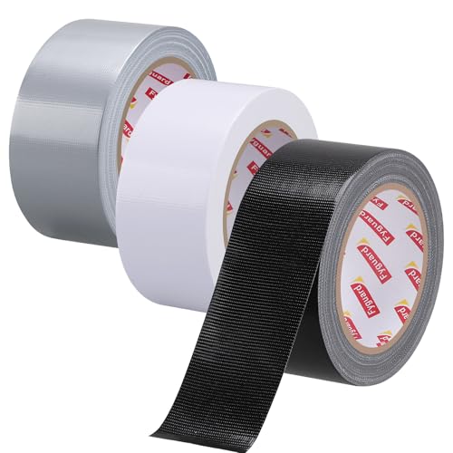 Fyguard 3 Rolls Duct Tape 48mm x 28m Gaffa Tape 210 Heavy Duty Tape Weatherproof Waterproof for Household Garden Repairing Fastening Bundling (84m in Total)
