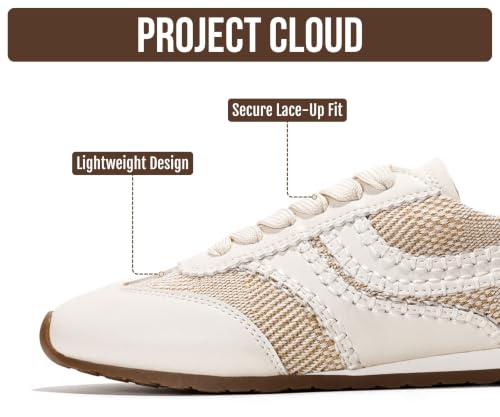 Image of Project Cloud Womens Barefoot Sneakers with Memory Foam & Non Slip (Monica) | Lace Up Shoes for Women - Lightweight Casual Women Footwear Comfortable Fashion Sneakers for Women - Versatile Women Shoes