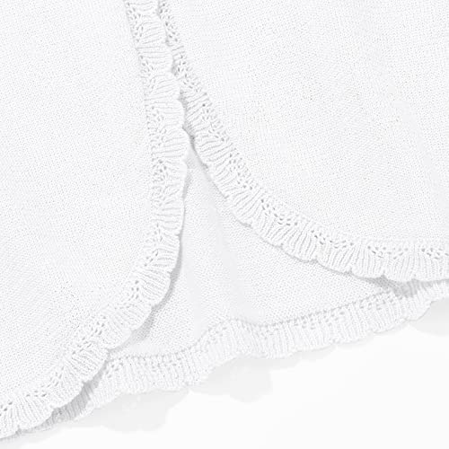 TRENDSTITCH Kids Girls' Open Front Bolero Shrug Cropped Cardigans Cute Long Sleeve Sparkle Tops Knit Shrug for Dress,White,7/8 by TRENDSTITCH - Image 7