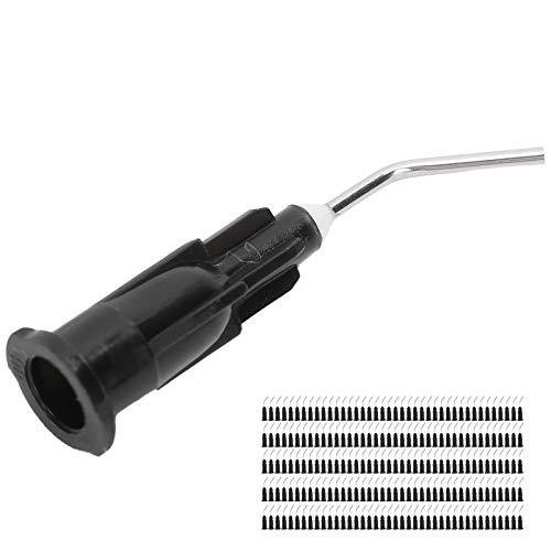 200 pièces pointe d'aiguille incurvée Seringue de livraison de nettoyage des dents fluides Accessoires de soins individuels, tête de rechange pour le rinçage des dents, le blanchiment, les soins bucco Cover