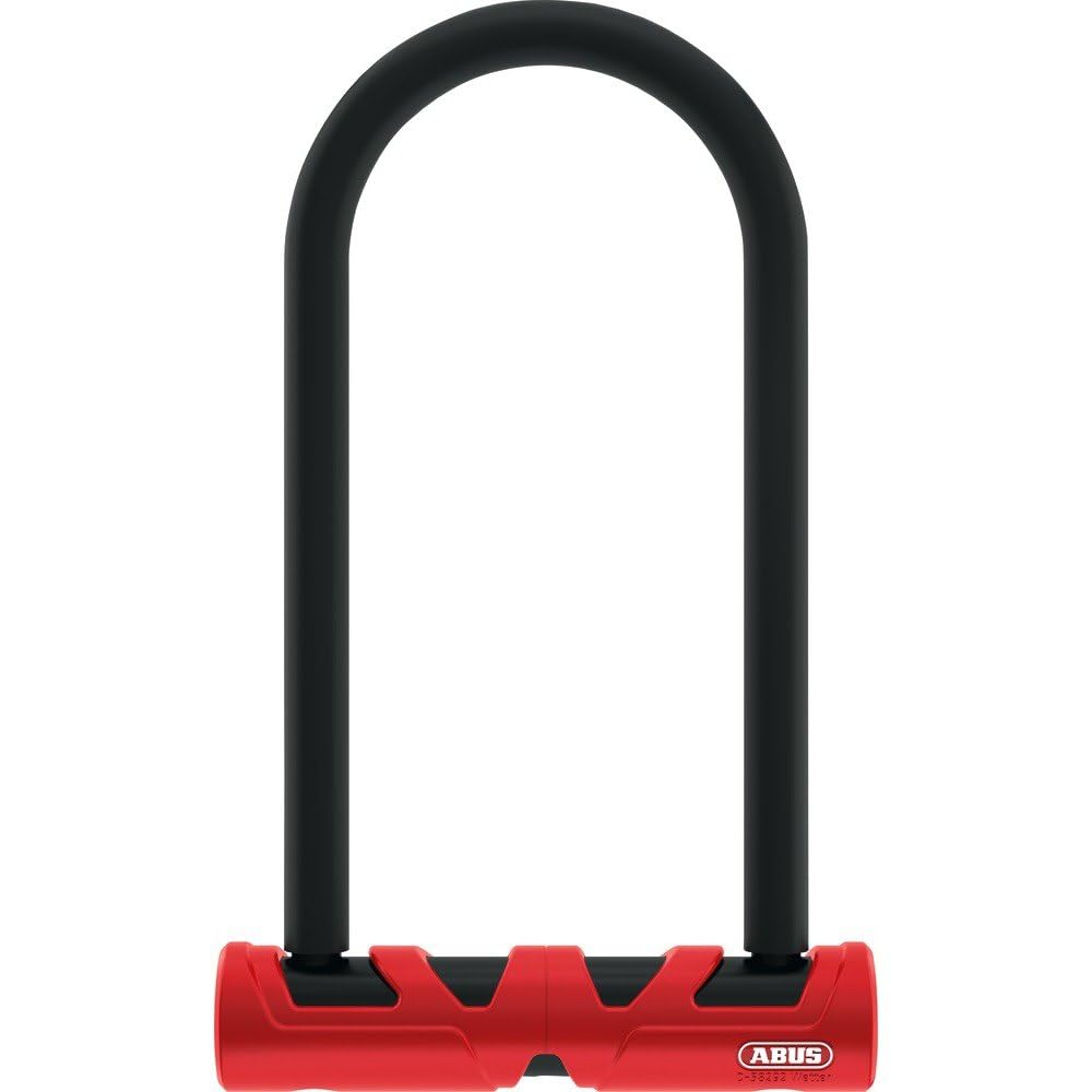 ABUS Ultimate 420 U-lock + supporto USH + cavo di sicurezza Cobra 10/120 - Set di lucchetti per biciclette - Livello di sicurezza 12 - Nero/Rosso