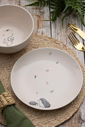 Price & Kensington Woodland Side Plate 20.7 cm Microwave and Dishwasher Safe Novelty Style Made from Stoneware Stylish Dinnerware - Image 2