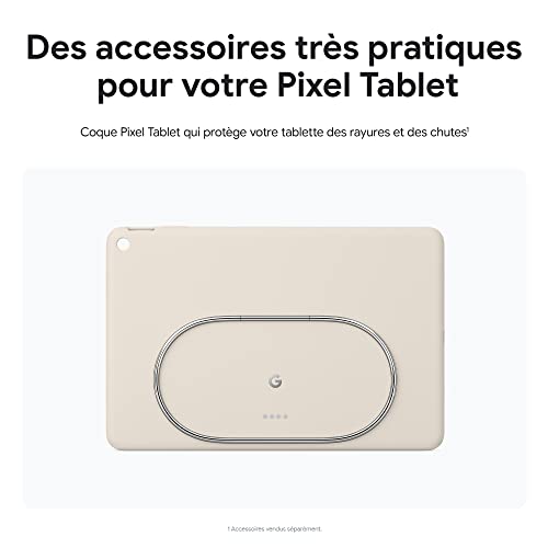 Google Pixel Tablet avec Station de Recharge avec Haut-Parleur (Affichage écran 11 Pouces, 256 Go de Stockage, Android, 8 Go de RAM) – Porcelaine