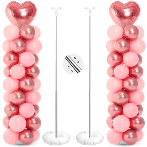 Realspring 2 Sets Valentines Galentines Day Pink and Rose Heart