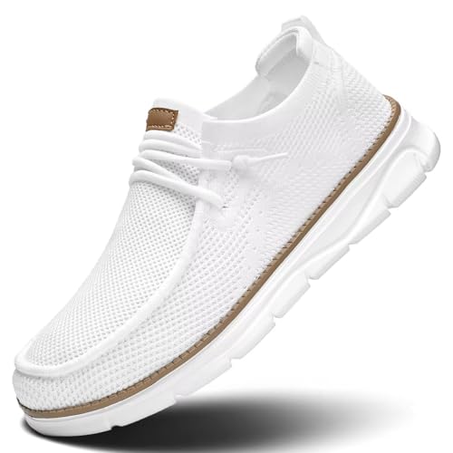 Mens Slip-on Loafers Comfortable Boat Shoes Casual Walking Sneakers Mesh Business Oxfords Work...