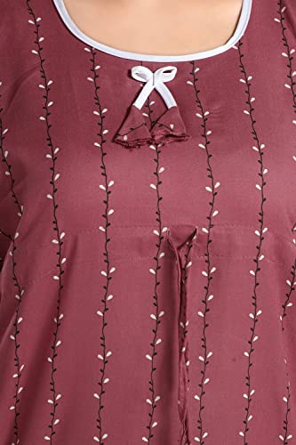 Image of Fabme Women's Cotton Printed Kaftan and Pyjama Set