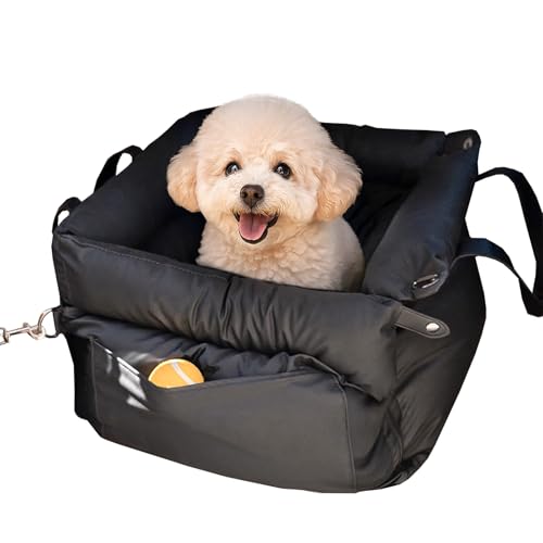 Innovista 犬 ドライブベッド ペットカーシート ペットベッド 犬猫対応 快適 車用ベッド ブラック 小型犬・中型犬対応 折り畳み式 取り付け簡単 通気性 耐久性 ペット用品 ペットドライブボックス（55*50*45CM）