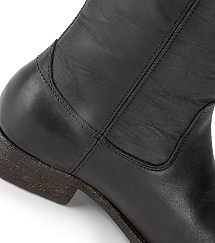 Image of Frye Melissa Button 2 Equestrian-Inspired Tall Boots for Women Made from Hard-Wearing Vintage Leather with Antique Metal Hardware and Leather Outsole - 15 inch Shaft Height