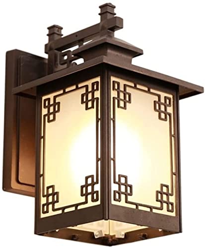 Applique murale extérieure en aluminium et verre luminaire étanche rétro pour jardin