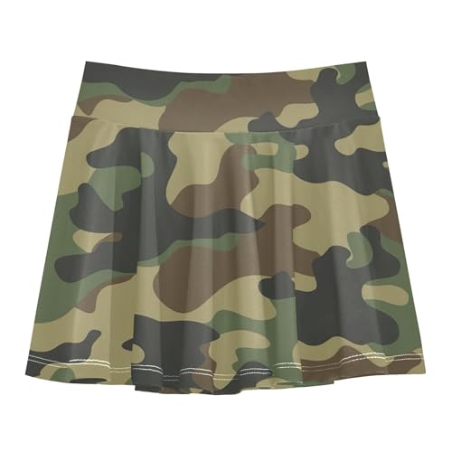 Joisal Toddler Girls Skorts Athletic Shorts Tennis Skirts Kids Little Girl Military Camouflage 4t