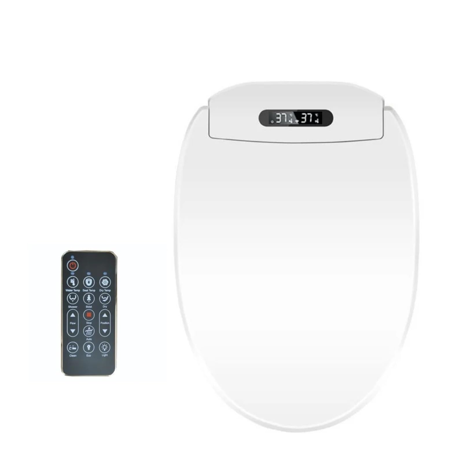 Tapa De Asiento Inodoro Inteligente, Bidé Con Control Remoto Secador Instantáneo Agua Caliente, Protección Antiescaldaduras Y Fugas, Ahorro Energía Resistente Y CóModo(480mm)