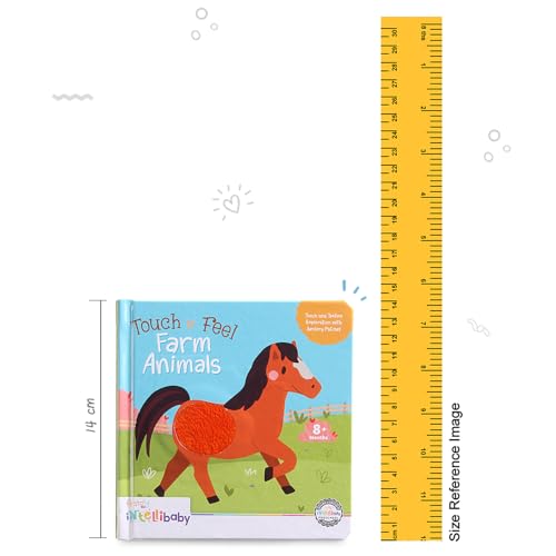 Image of Intellibaby Premium Touch N' Feel Farm Animals Story Board Book for Kids, Sensory Learning With Soft Texture & Vibrant Images, Tactile Skill ... for 2+ Years Boys & Girls, Birthday Gift