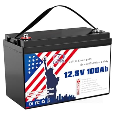 12V 100Ah LiFePO4 Battery, Grade A Lithium Iron Phosphate Battery Cells Group 31 Built-in 100A BMS 15000 Deep Cycles Longer Cycle Life Battery for Solar System, Home Energy, RVs, Boats