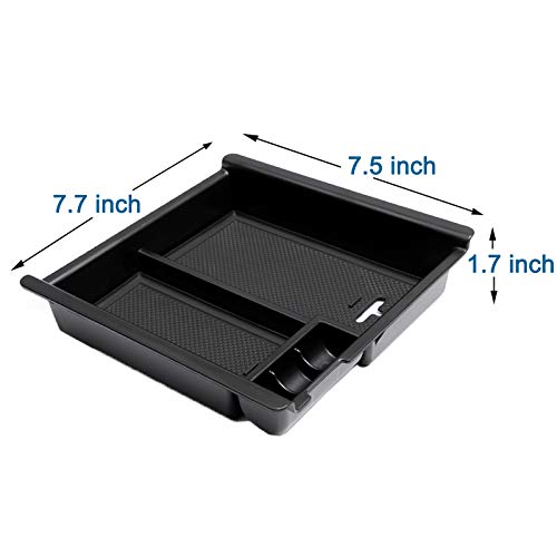 Jdmcar Compatible With Center Console Organizer 2023 Toyota Tacoma Accessories 2022 2021 2020 2019 2018 2017 2016, Tacoma Insert Abs Black Material Tray #TOP3