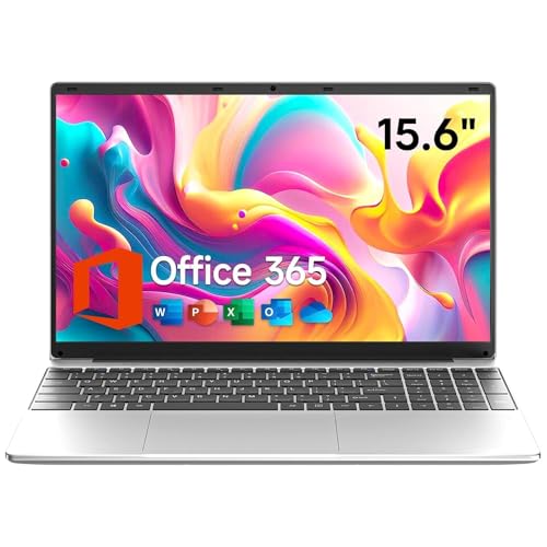 jumper Laptop 15.6 Inch, Office 365 Subscribe, 4GB RAM 128GB Storage Expandable 1TB, 4 Cores Processor, HD Display, Windows 11 Computer, Wi-Fi 5, BT4.2, Type-C, Numpad, for Business and Students.