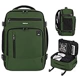 ECOHUB 16'' Travel Backpack For Women Men Airline Approved Personal Item Travel Bag Travel Essentials Laptop Backpack Casual Daypack Small Hiking Backpack Lightweight Waterproof Backpack, Green