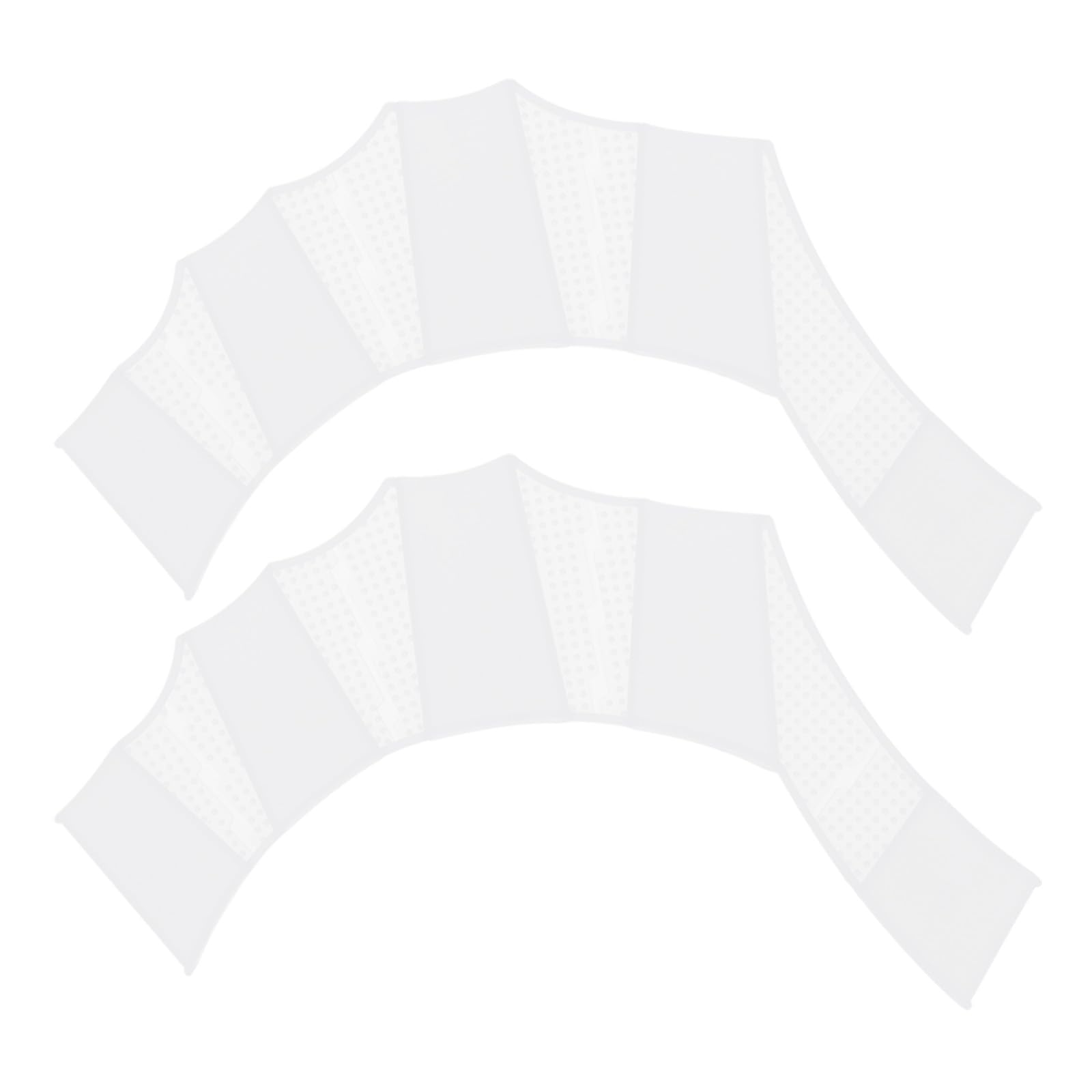 PATIKIL Guanti da Nuoto in Silicone, 1 Paia di Guanti Nuoto a Pinne Dita Tipo Rana per Resistenza all'Acqua per Allenamento Acquatico, Bianco, S