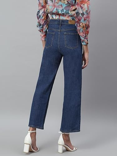 Image of KOTTY Women's Classic Fit Straight Jeans - Mid Waist with Clean Lines