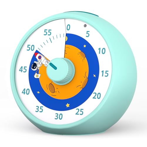 Image of Visual Timer for Kids, 60-Minute Countdown Timer for Classroom Office Kitchen, Desk Timer Kids Time Management Tools with Silent Operation, Pomodoro Time Rainbow Pattern