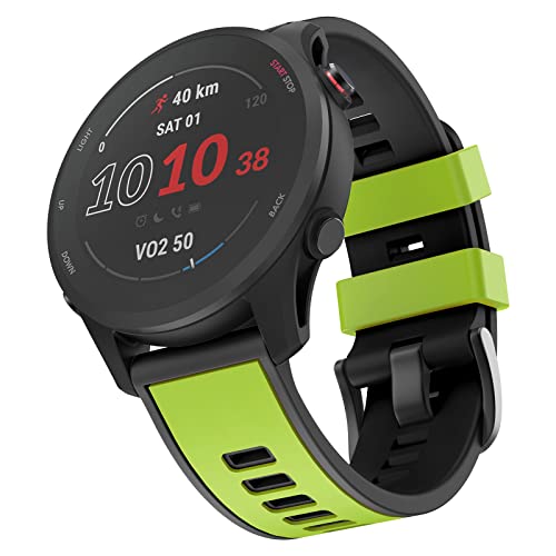 MYSNBKN 22mm Pulsera Compatible con Forerunner 255/Vivoactive 4/Venu 2 Correa, Reemplazar Pulsera Deportiva de Silicona para Gear S3/Galaxy Watch 3 45mm/Huawei GT 46mm Watch