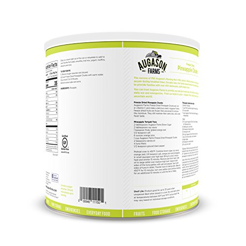 Augason Farms Freeze Dried Pineapple Chunks 12 Oz #TOP1