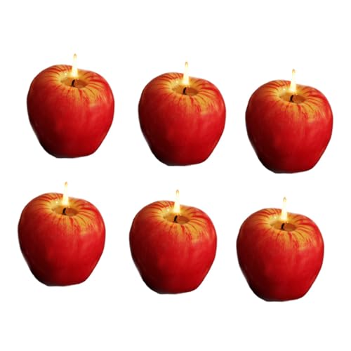 Garneck 6pcs Imitation Candles Creative Fruit Candle Decorations for Christmas and Birthday Cake Realistic Shaped Ornaments for Festive Celebrations Unique Idea