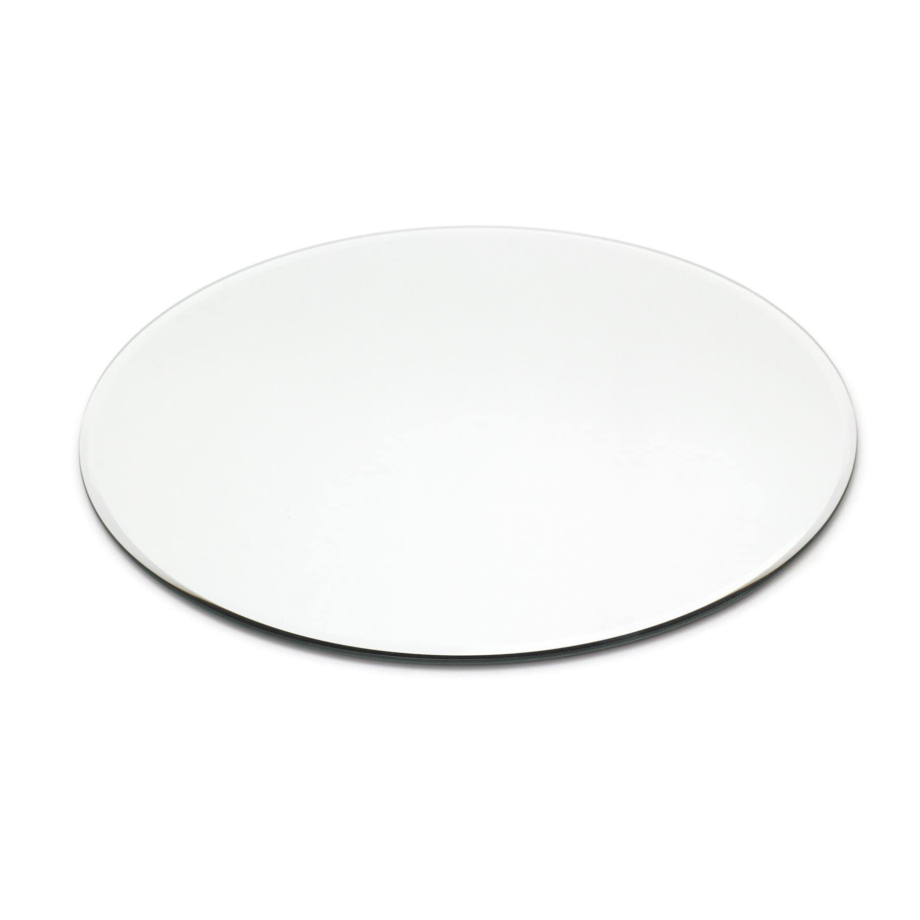 Carousel Home Single 30Cm Round Glass Coaster Decorative | Mirror Glass Display Candle Plate | Mirrored Candle Tray Vanity Perfume Tray