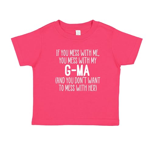 Don't Mess with My G-Ma Toddler T-Shirt 2T Cyber Pink