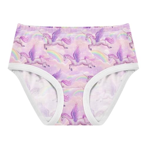 Girls Underwear Soft Cotton Unicorn Rainbow Kids Panties in Sizes 2/3t, 4t, 5t, 6 and 8