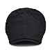 VOBOOM Cotton Flat Cabbie Hat Gatsby Ivy Irish Hunting Newsboy Cap (Black)