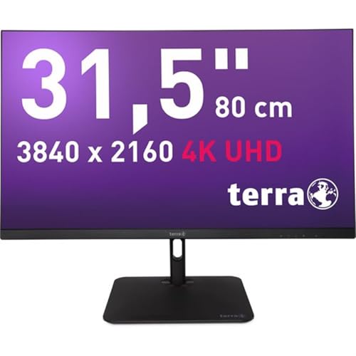 Terra Monitor LCD LED 3295W PV 32 pulgadas 4K, USB-C/DP/HDMI, Ultra HD, 3840 x 2160, 60 Hz, altura ajustable, VESA, sin parpadeo, luz azul baja, para oficina y juegos