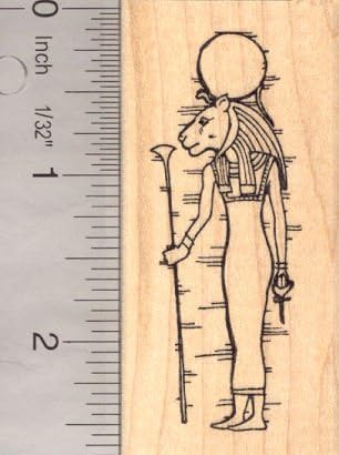 Sekhmet, Egyptian Goddess Rubber Stamp by RubberHedgehog