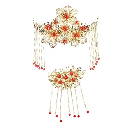 2 Pzs Set de Pinzas para Pelo de Aleación Dorada Clásica, Estilo Tradicional para Mujer, Accesorios para Bodas y Uso Casual miniatura 1