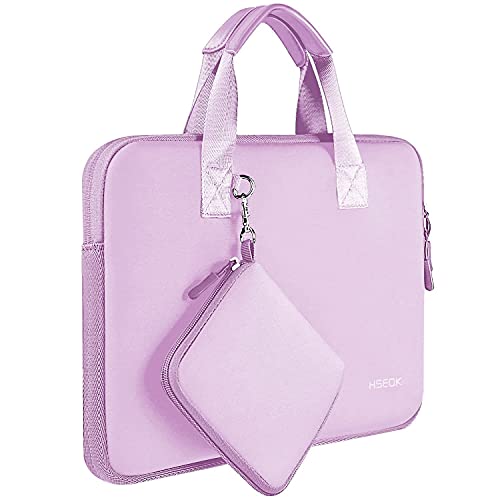 Image of Hseok Laptop Sleeve 13.3-14 inch Case with Small Pouch, Neoprene Computer Bag Compatible with MacBook Neo /Pro 14 M5 /M4 /M3 /M2 /M1, Mac Air /Pro 13.3, XPS 14 and Most 13-14 inch Notebooks,L02P01
