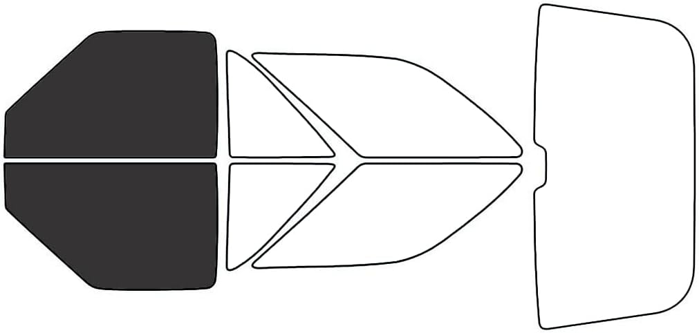 Rvinyl Window Tint Kit Compatible with Chevrolet S-10 Blazer 1995-2005 2 Door - Black 20% - Single Ply No Bubble Film - Do it Yourself Vehicle Front Precut Kit