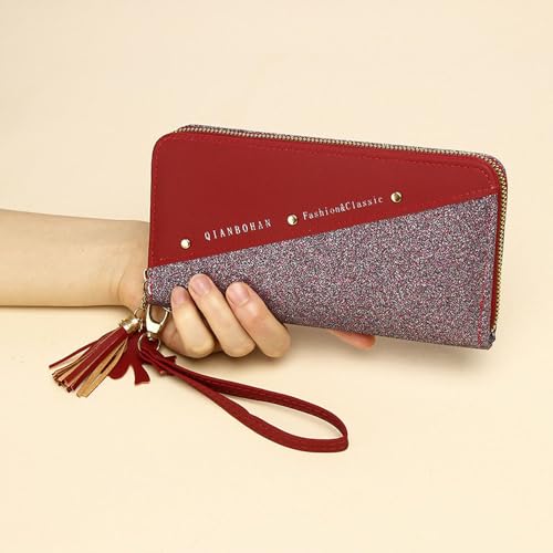 Wallet for Women Clutch Single Zip Around Credit Card Holder Leather Women's Wallet Large Capacity2