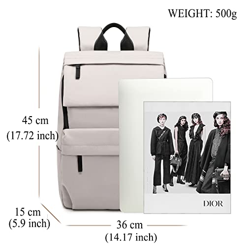 Janwalker Backpack for Men and Women Slim Travel Laptop Backpacks with Laptop Compartment/Luggage Strap, Water Resistant Work Computer Back Pack 15.6 Inch & Anti-Theft Casual Daypacks, Black3