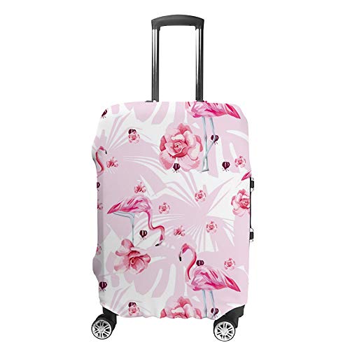 Housse pour bagages oiseau rose évite les rayures de valise en voyage